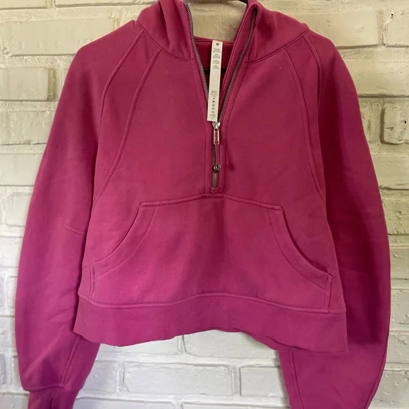 Lululemon Scuba Oversized Half Zip Hoodie XS/S Raspberry Pink - Picture 1 of 4